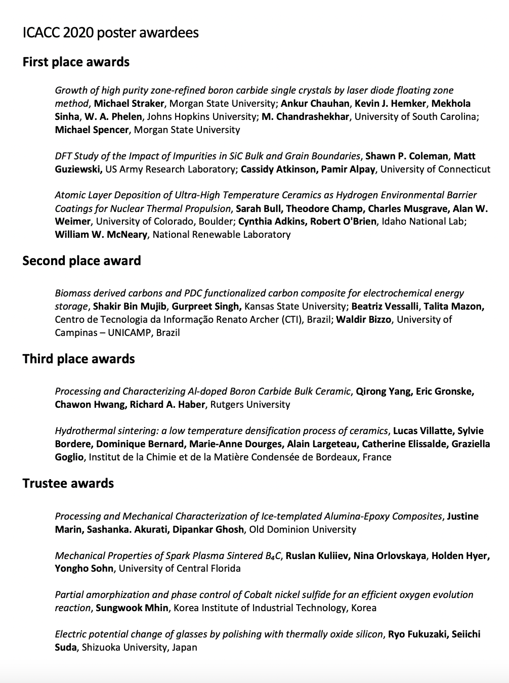 ICAAC 2020 poster award